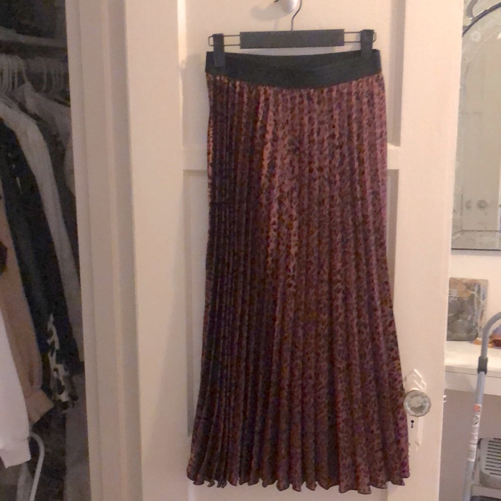 Zara midi skirt leopard print NWT